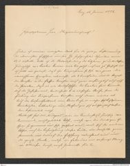Nachlass Franz Steindachner, Brief von Hermann Danner an Franz Steindachner (16.01.1886), Inv.Nr. 93.02, Seite 1